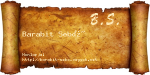 Barabit Sebő névjegykártya